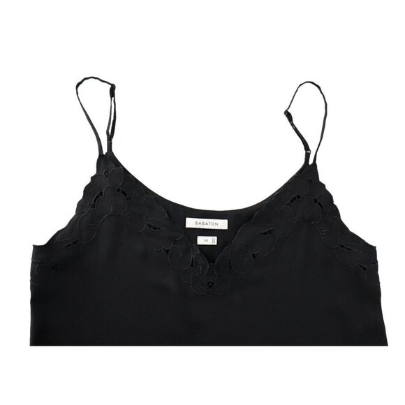 Babaton Tops - Aritzia Babaton Womens Size XS Black Camisole Floral Embroidered V-Neck Tank Top